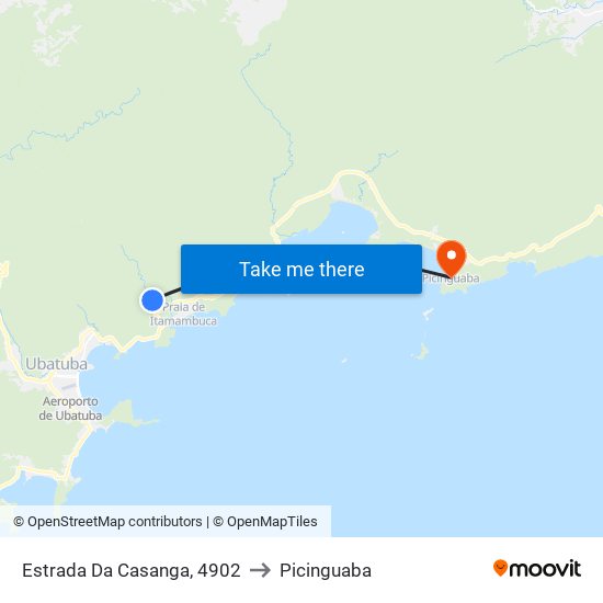 Estrada Da Casanga, 4902 to Picinguaba map