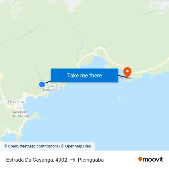 Estrada Da Casanga, 4902 to Picinguaba map