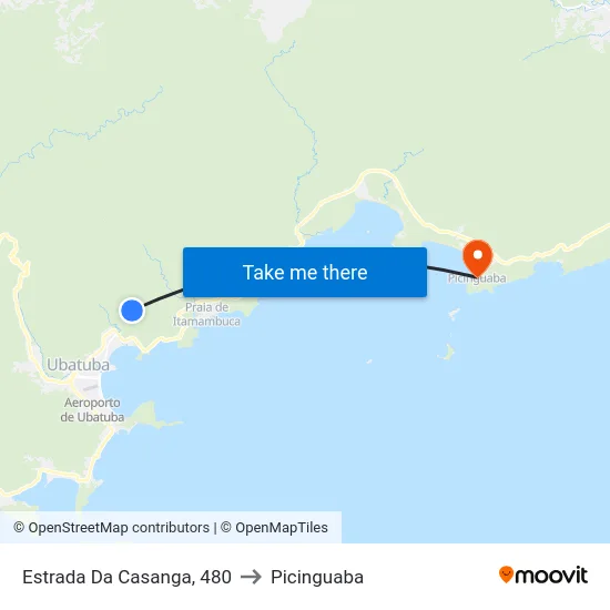 Estrada Da Casanga, 480 to Picinguaba map
