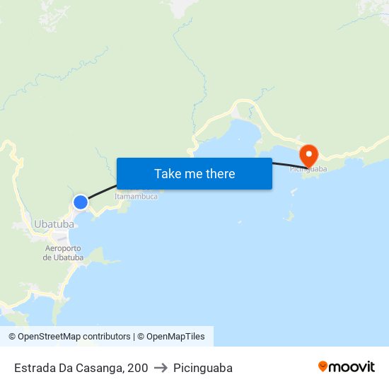 Estrada Da Casanga, 200 to Picinguaba map