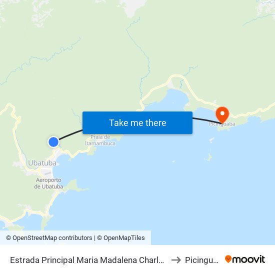 Estrada Principal Maria Madalena Charleaux, 992 to Picinguaba map