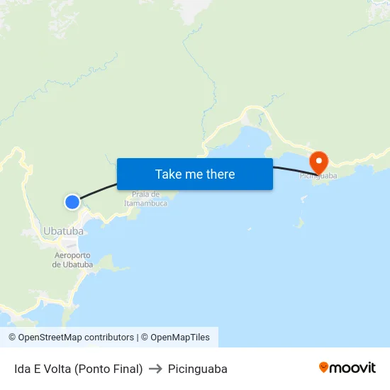 Ida E Volta (Ponto Final) to Picinguaba map