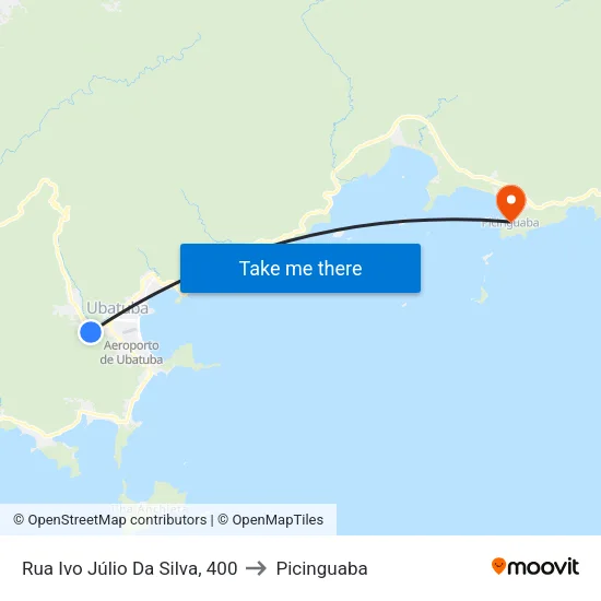 Rua Ivo Júlio Da Silva, 400 to Picinguaba map
