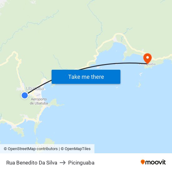 Rua Benedito Da Silva to Picinguaba map