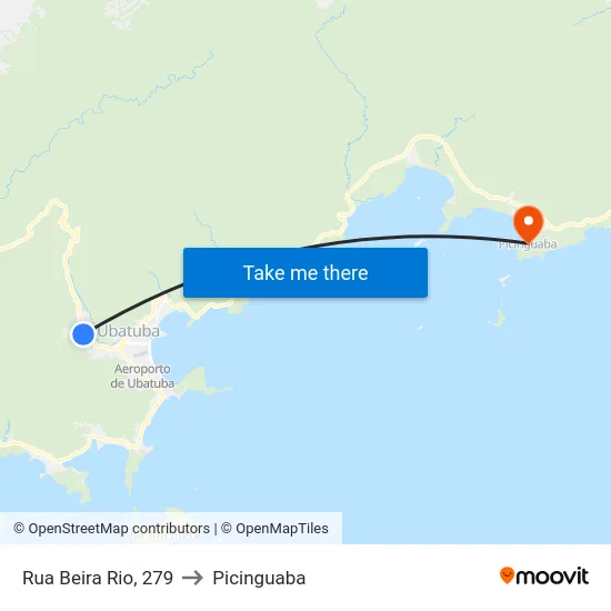 Rua Beira Rio, 279 to Picinguaba map