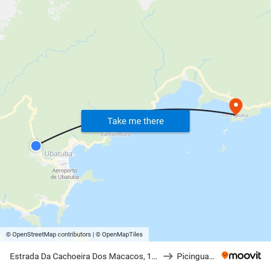 Estrada Da Cachoeira Dos Macacos, 110 to Picinguaba map