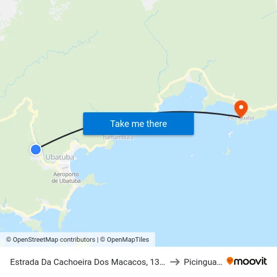 Estrada Da Cachoeira Dos Macacos, 130-240 to Picinguaba map