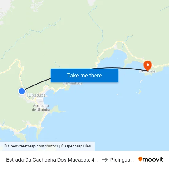 Estrada Da Cachoeira Dos Macacos, 447 to Picinguaba map