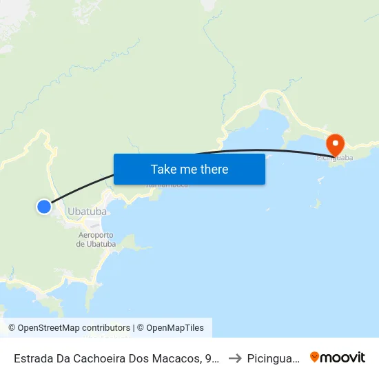 Estrada Da Cachoeira Dos Macacos, 926 to Picinguaba map
