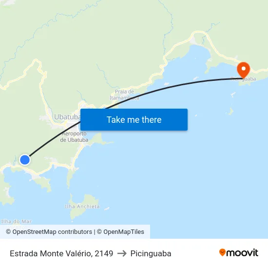 Estrada Monte Valério, 2149 to Picinguaba map
