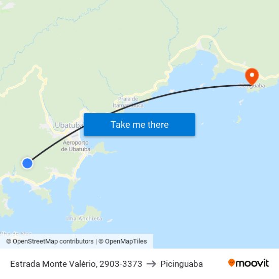 Estrada Monte Valério, 2903-3373 to Picinguaba map