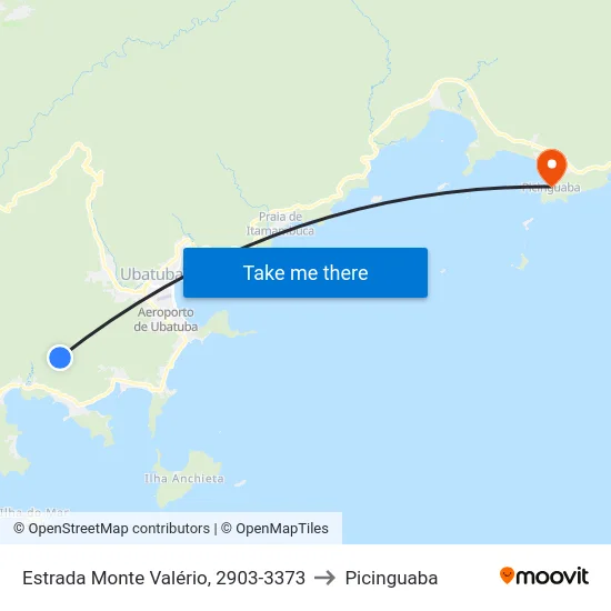 Estrada Monte Valério, 2903-3373 to Picinguaba map