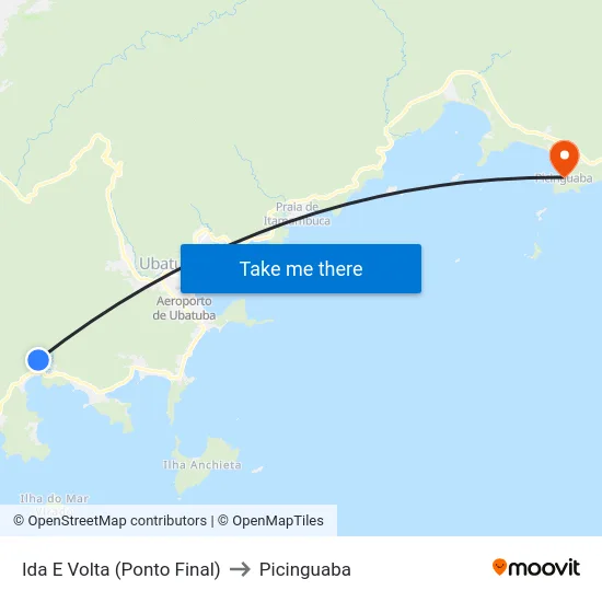 Ida E Volta (Ponto Final) to Picinguaba map