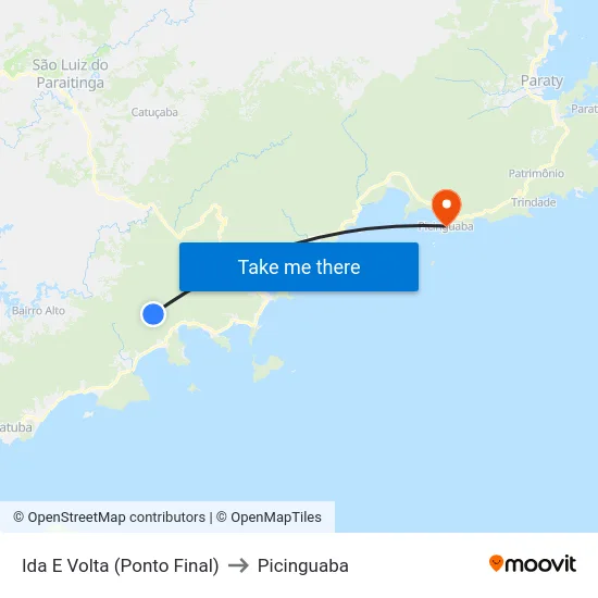 Ida E Volta (Ponto Final) to Picinguaba map