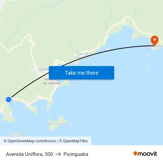 Avenida Uniflora, 300 to Picinguaba map