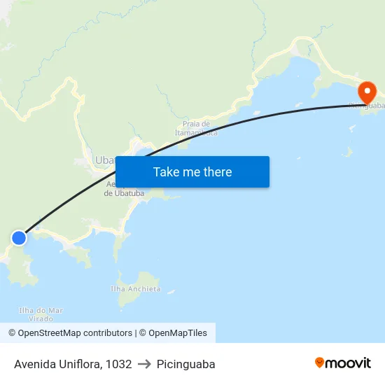 Avenida Uniflora, 1032 to Picinguaba map