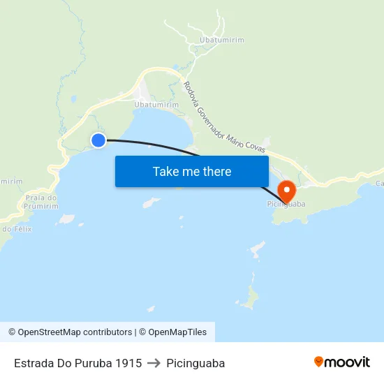 Estrada Do Puruba 1915 to Picinguaba map