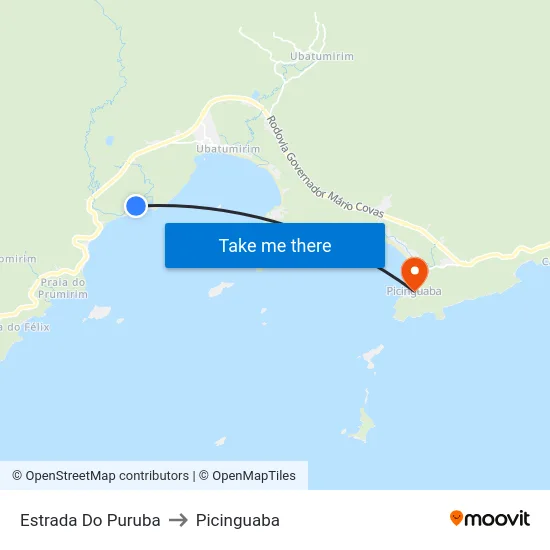 Estrada Do Puruba to Picinguaba map