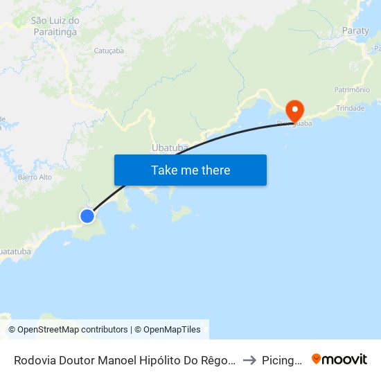 Rodovia Doutor Manoel Hipólito Do Rêgo, 39228-39782 to Picinguaba map