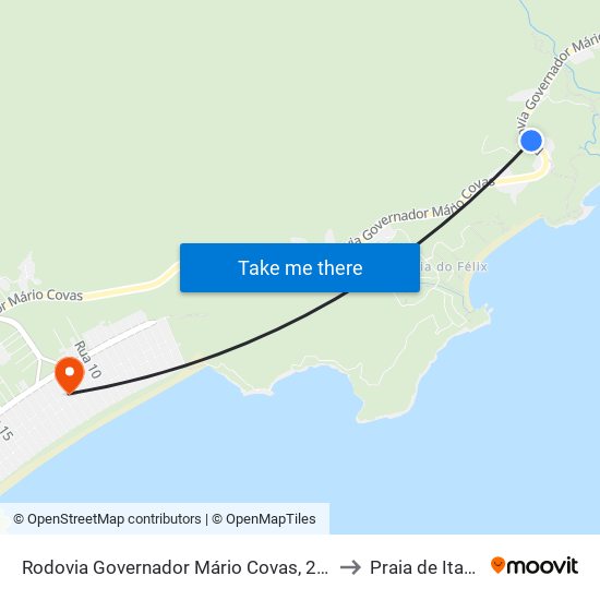 Rodovia Governador Mário Covas, 25709-25727 - Promirim to Praia de Itamambuca map