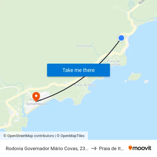 Rodovia Governador Mário Covas, 23302-24250 - Praia Do Puruba to Praia de Itamambuca map