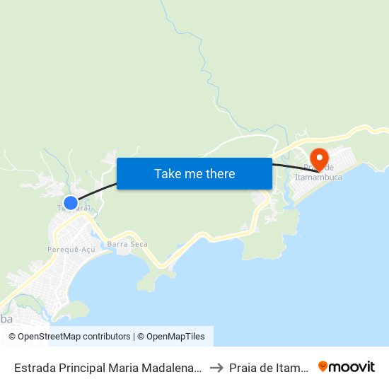 Estrada Principal Maria Madalena Charleaux, 454 to Praia de Itamambuca map