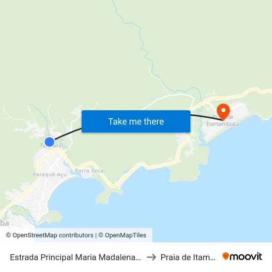 Estrada Principal Maria Madalena Charleaux, 454 to Praia de Itamambuca map