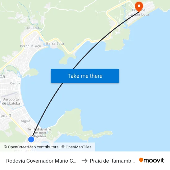 Rodovia Governador Mario Covas to Praia de Itamambuca map