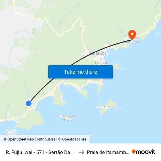 R. Fujiu Iwai -  571 - Sertão Da Quina to Praia de Itamambuca map