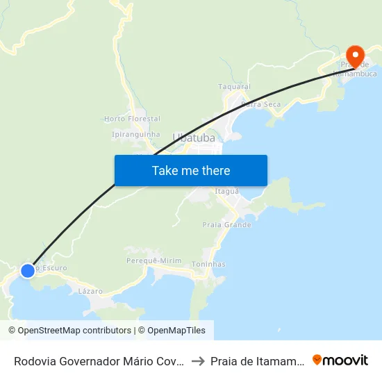 Rodovia Governador Mário Covas, 930 to Praia de Itamambuca map