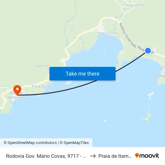 Rodovia Gov. Mário Covas, 9717 - Praia Da Fazenda to Praia de Itamambuca map