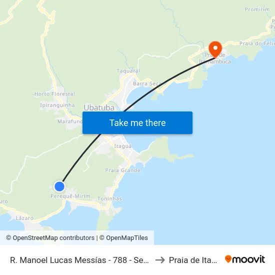R. Manoel Lucas Messías -  788 - Sertão Do Pereque-Mirim to Praia de Itamambuca map