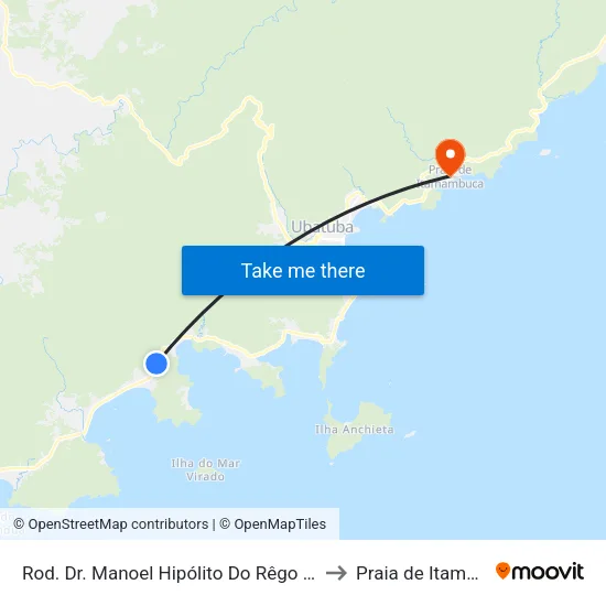 Rod. Dr. Manoel Hipólito Do Rêgo -  15039-15885 to Praia de Itamambuca map
