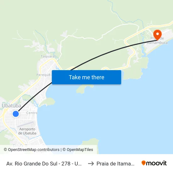 Av. Rio Grande Do Sul -  278 - Umuarama to Praia de Itamambuca map