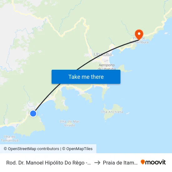 Rod. Dr. Manoel Hipólito Do Rêgo -  871 - Maranduba to Praia de Itamambuca map