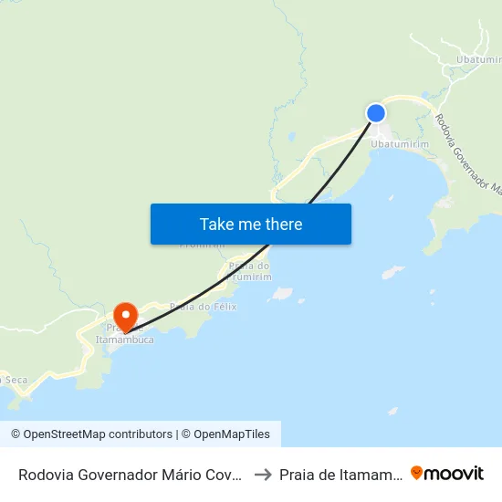 Rodovia Governador Mário Covas, 4285 to Praia de Itamambuca map