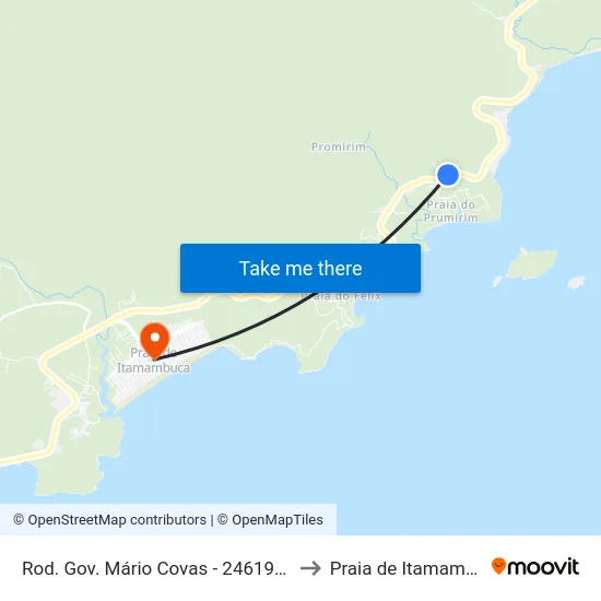Rod. Gov. Mário Covas -  24619-25079 to Praia de Itamambuca map