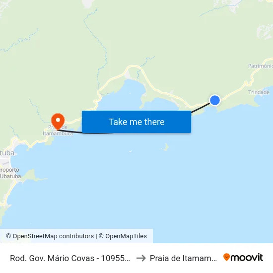 Rod. Gov. Mário Covas -  10955-15445 to Praia de Itamambuca map