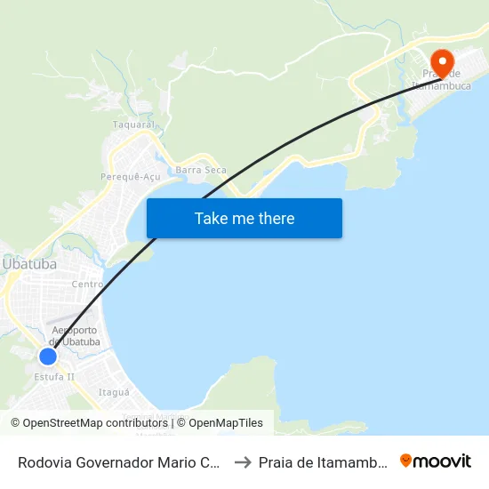 Rodovia Governador Mario Covas to Praia de Itamambuca map