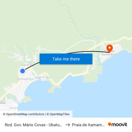 Rod. Gov. Mário Covas -  Ubatuba - SP to Praia de Itamambuca map