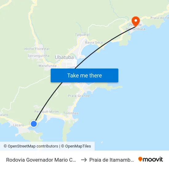 Rodovia Governador Mario Covas to Praia de Itamambuca map