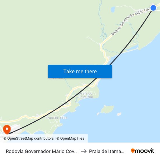 Rodovia Governador Mário Covas, 7216 to Praia de Itamambuca map