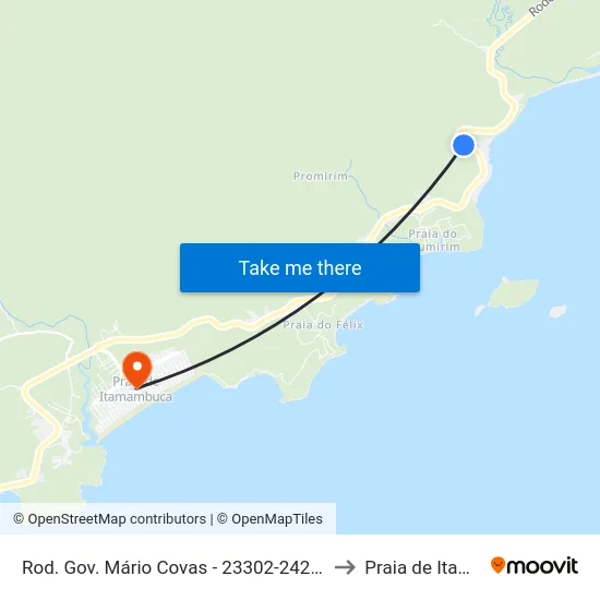 Rod. Gov. Mário Covas -  23302-24250 - Praia Do Puruba to Praia de Itamambuca map