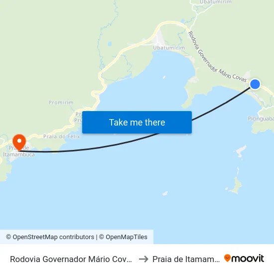 Rodovia Governador Mário Covas, 6229 to Praia de Itamambuca map