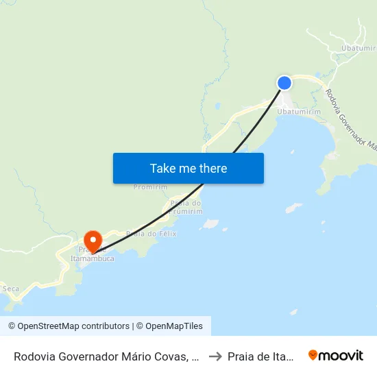 Rodovia Governador Mário Covas, 3363 - Vila Barbosa to Praia de Itamambuca map