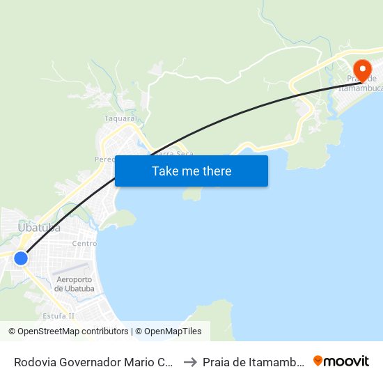 Rodovia Governador Mario Covas to Praia de Itamambuca map