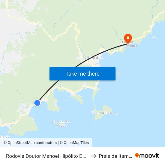 Rodovia Doutor Manoel Hipólito Do Rêgo - Lagoinha to Praia de Itamambuca map