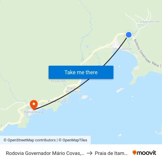 Rodovia Governador Mário Covas, 24438-24518 to Praia de Itamambuca map