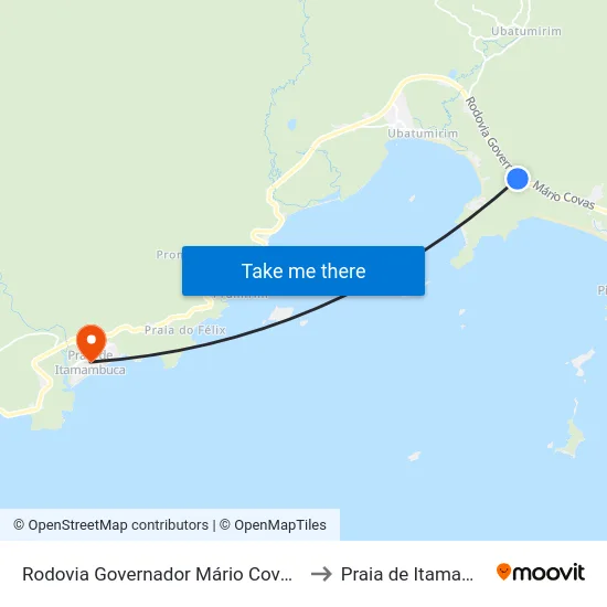 Rodovia Governador Mário Covas, 14585 to Praia de Itamambuca map