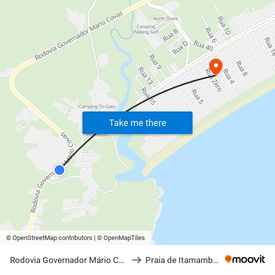 Rodovia Governador Mário Covas to Praia de Itamambuca map